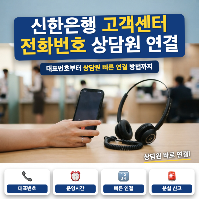 신한은행 고객센터 전화번호 상담원 연결 방법은? (+ 1599-8000, 0번)