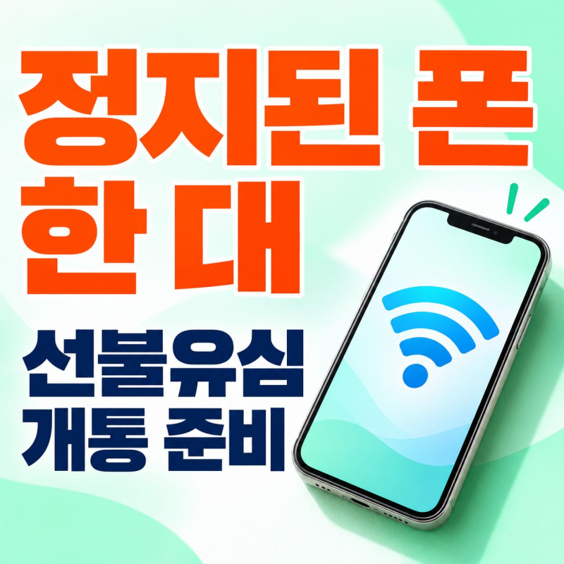 정지된 폰 한 대만 있다면 선불유심 온라인 개통은 어떻게 준비할까?