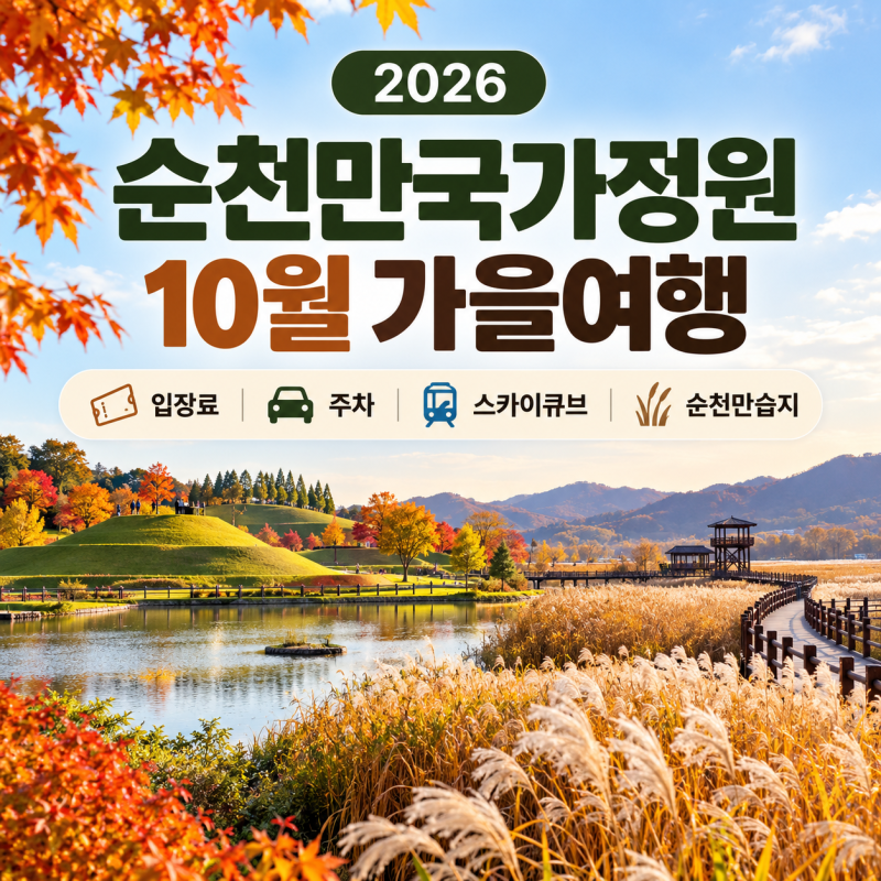 순천만국가정원 10월에 간다면? 스카이큐브 타고 습지 가는 법