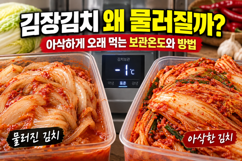 김장김치 왜 자꾸 물러질까? 아삭하게 오래 먹는 보관온도와 방법