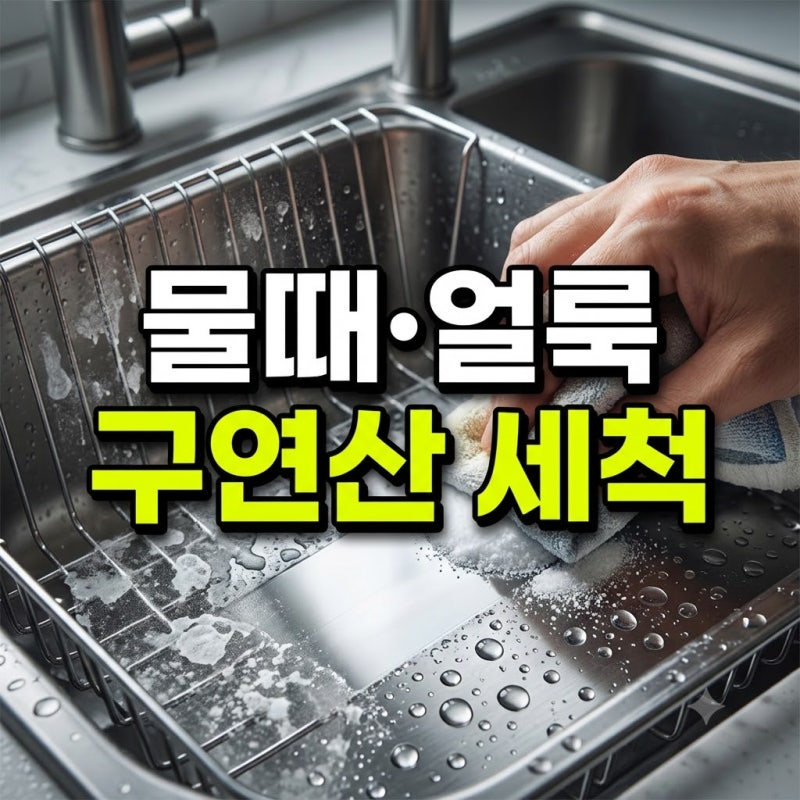 식기건조대 물때와 스텐 얼룩 구연산으로 말끔하게 없애는 세척법
