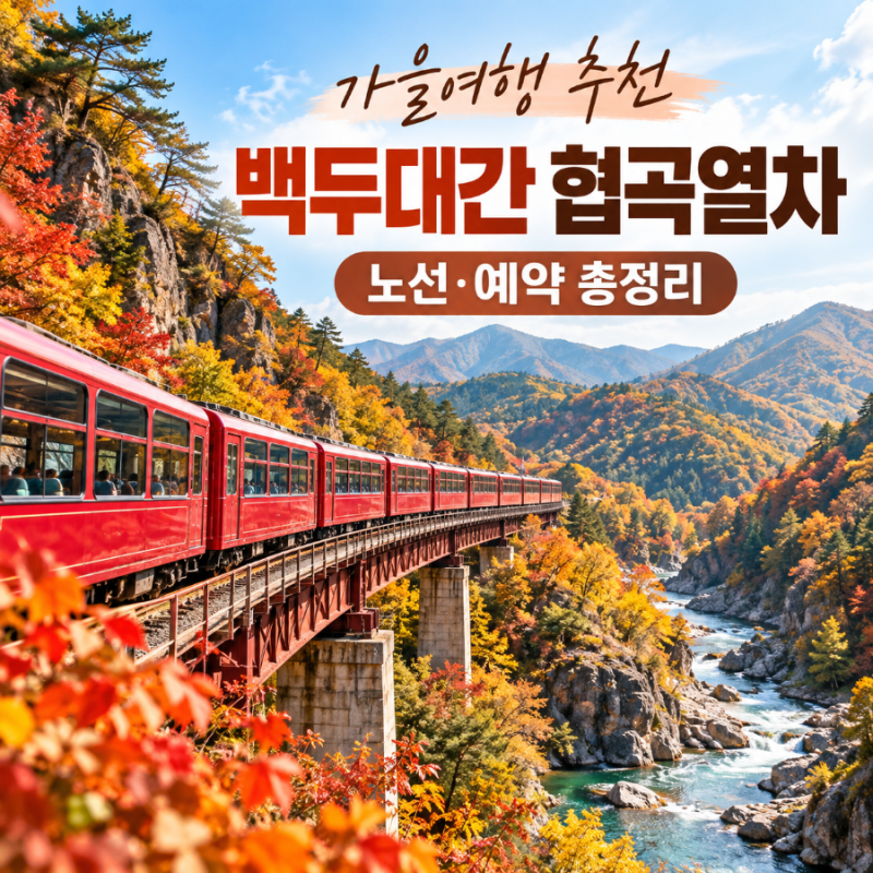 백두대간 협곡열차 노선 따라 가을여행 예약 요금 정차역 이용꿀팁 총정리