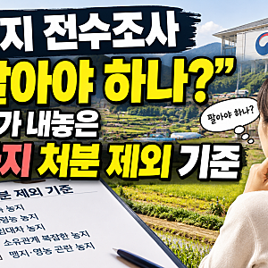 농지 전수조사 “팔아야 하나?” 정부가 내놓은 5가지 처분 제외 기준