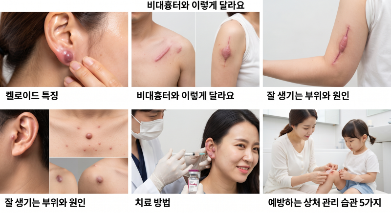“작은 상처였는데 흉터가 점점 부풀어 오르고 가렵다면”… 켈로이드 원인과 비대흉터와 ....