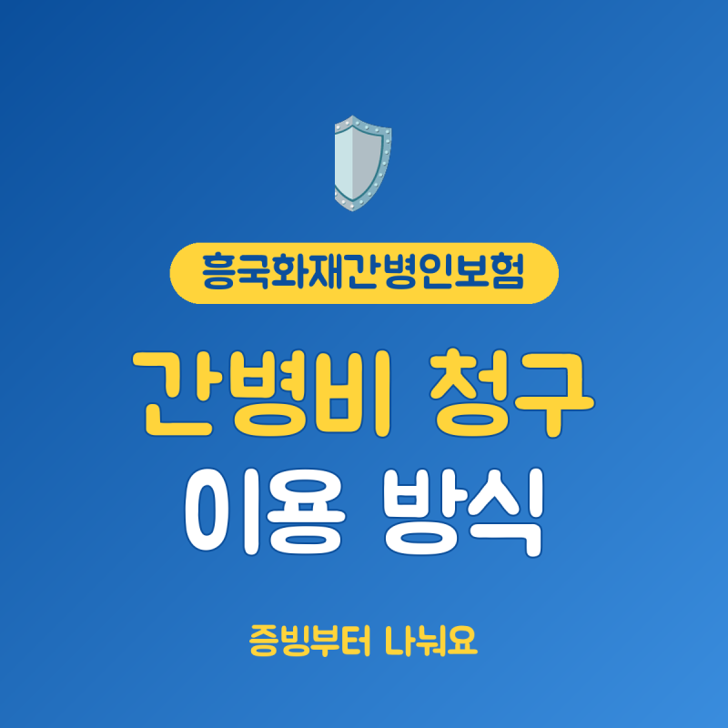 흥국화재간병인보험 청구서류, 사용일당과 통합서비스 비용을 나눠 보는 방법