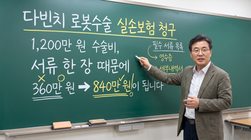 다빈치 로봇수술비 1,200만 원 냈는데 실비 거절? 보험사가 먼저 알려주지 않는 서류 한 장