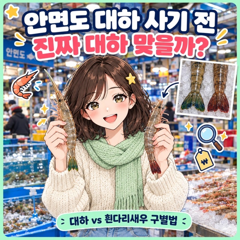 안면도 대하 vs 흰다리새우 차이점, 고르는 법 3가지