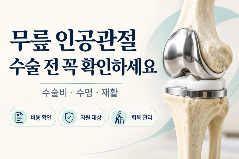 무릎 인공관절 수술비부터 수명·재활까지, 수술 전 확인할 점