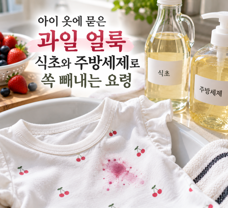 아이 옷에 묻은 과일 얼룩, 세탁해도 안 지워진다면? 집에서 쉽게 제거하는 방법
