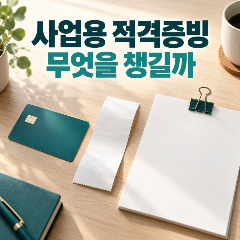 사업용 영수증, 카드전표·현금영수증·세금계산서는 어떻게 다를까요?