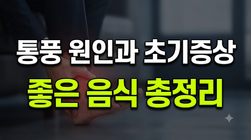 통풍의 원인과 초기증상 및 통풍에 좋은 음식 총정리 가이드