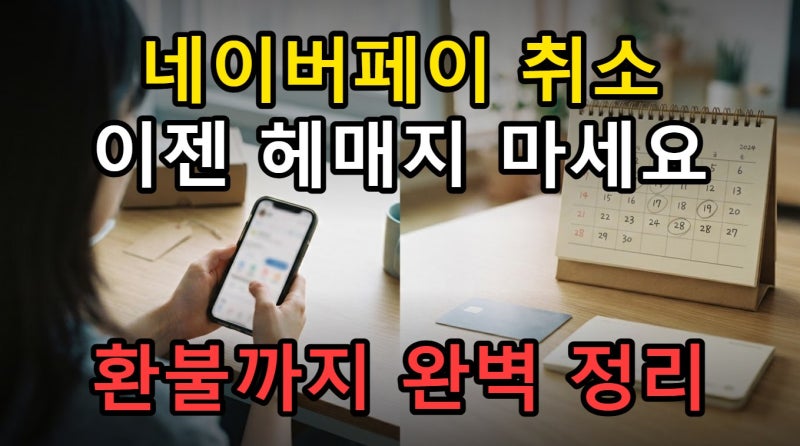 네이버페이 결제 취소 방법 순서대로 확인, 환불 안 들어올 때 해결 정리