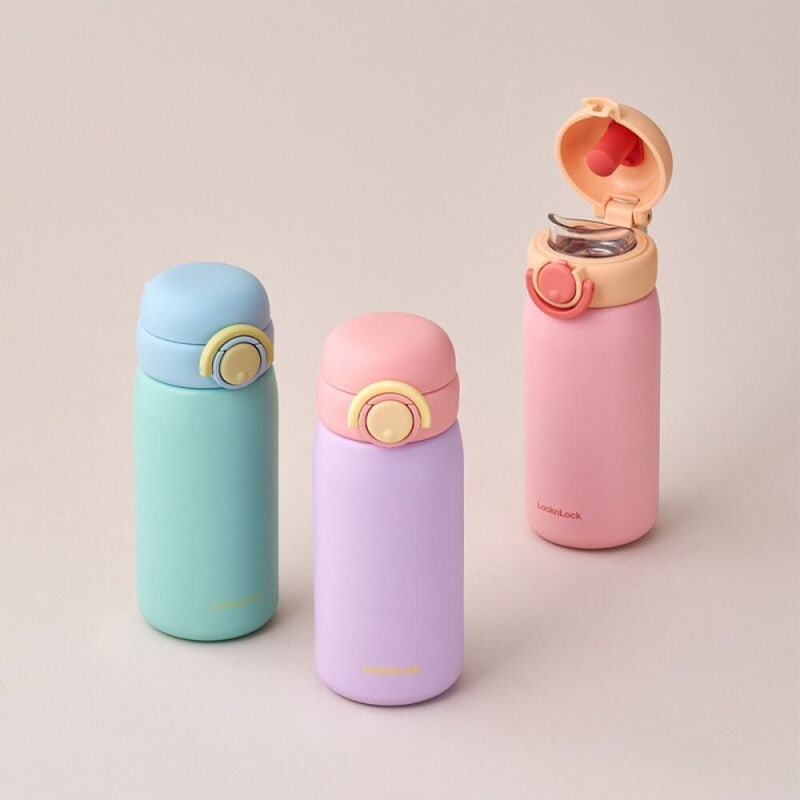 유치원 물병, 아이 혼자 열기 편할까? 락앤락 스위치캡 380ml