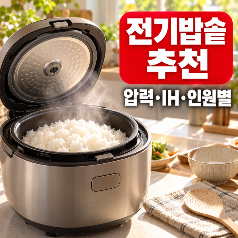 전기밥솥 추천 6인용 쿠쿠·쿠첸123과 3인용 미니, IH·압력 방식 차이로 고르기
