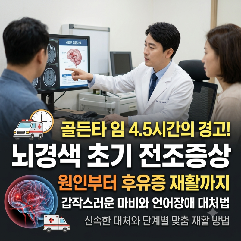 뇌경색 원인과 초기증상 전조증상 후유증, 재활 방법