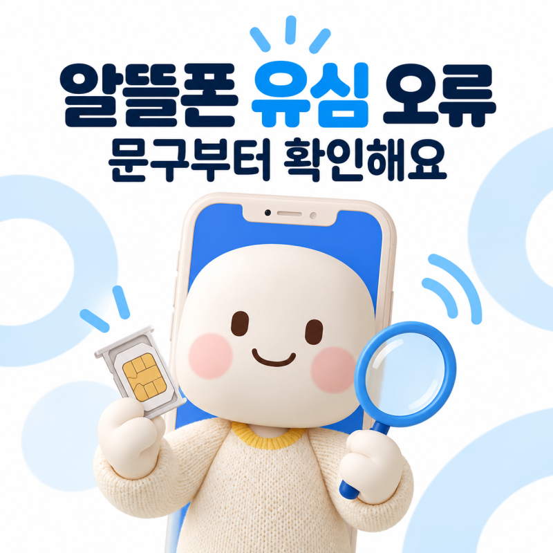 SIM 없음, 번호 등록 실패… 알뜰폰 유심 오류는 같은 문제가 아니에요