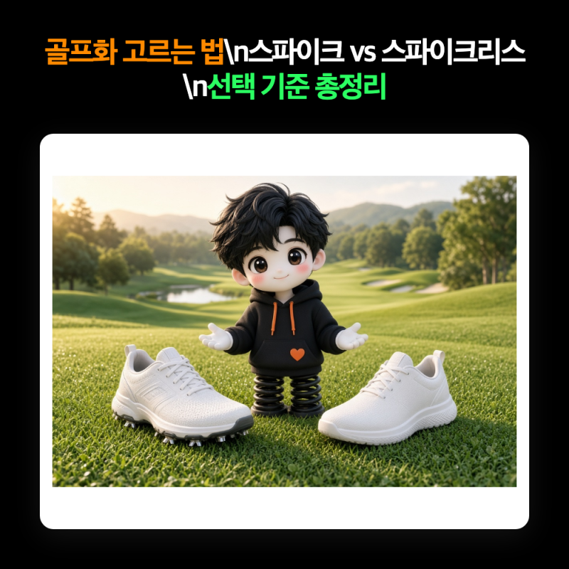 골프화 고르는 법, 스파이크 스파이크리스 선택 기준 총정리