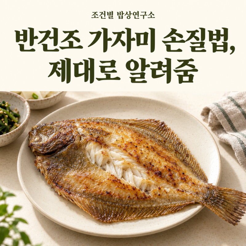 반건조가자미 손질부터 굽기까지, 처음도 성공하는 법