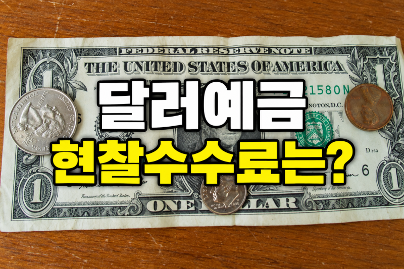 달러예금 현찰수수료, 달러를 그대로 옮겨도 비용이 생길까요?