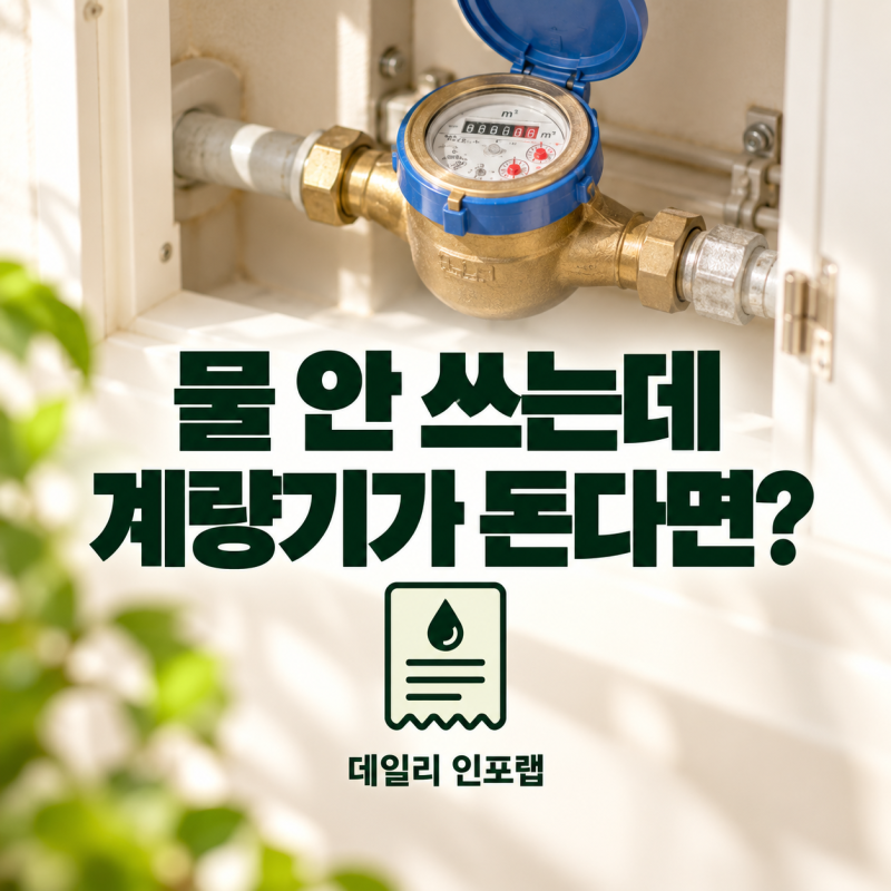 물을 안 쓰는데 수도계량기가 돌아간다면? 집에서 누수 확인하는 방법