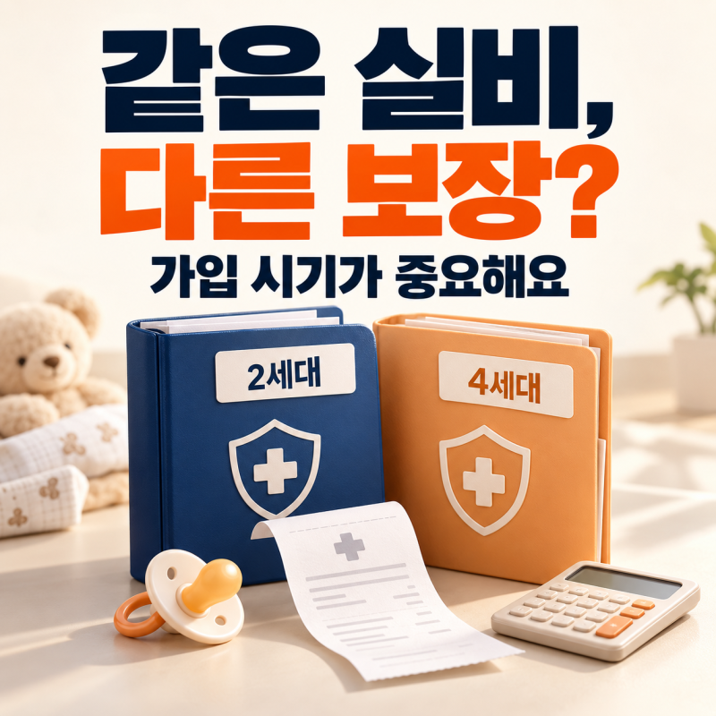 실손보험 가입 연도별 차이 총정리, 아기 병원비 5만1천원에 실비는 2만원?