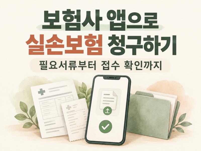 보험사 앱으로 실손보험 청구하기｜필요서류부터 접수 확인까지