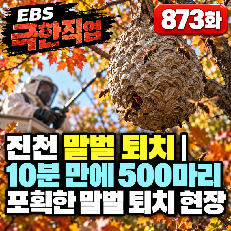 EBS 극한직업 873화 진천 말벌 퇴치 | 10분 만에 500마리 포획한 말벌 퇴치 현장