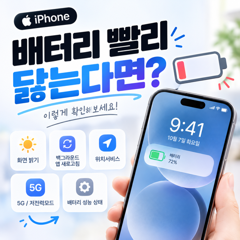 아이폰 배터리 설정 효과 큰 순서로 5가지 (배터리 빨리 닳을 때 확인)