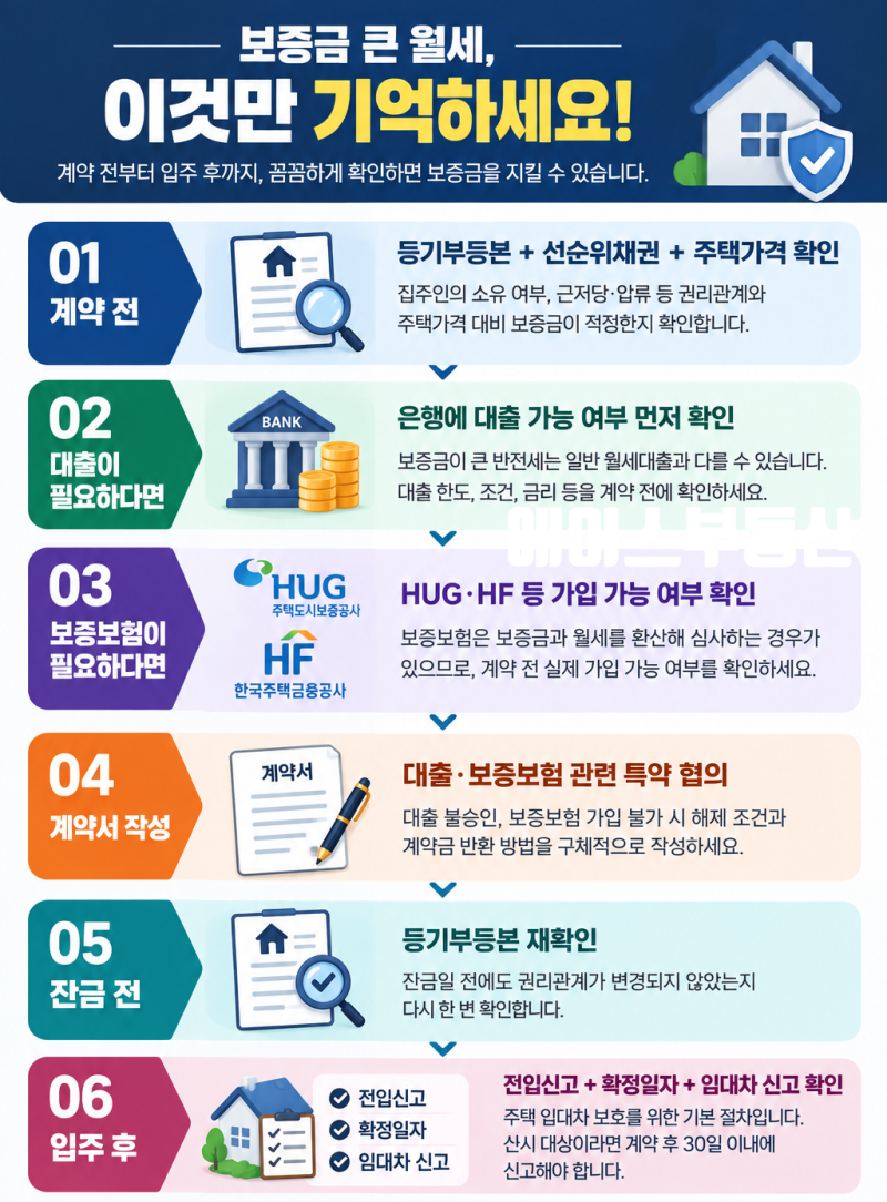 보증금 큰 월세, 계약 전 ✔체크리스트 & 주택 임대차 신고방법 정리