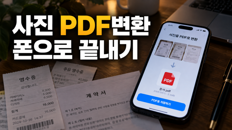 핸드폰사진 PDF 변환, 갤럭시·아이폰에서 사진을 PDF로 만드는 가장 쉬운 방법