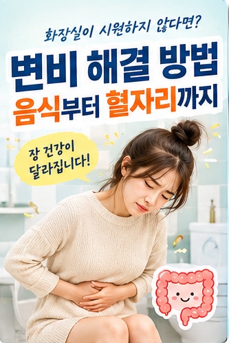 변비 해결 음식부터 혈자리까지｜화장실이 시원하지 않을 때 해결방법과 장 건강 관리