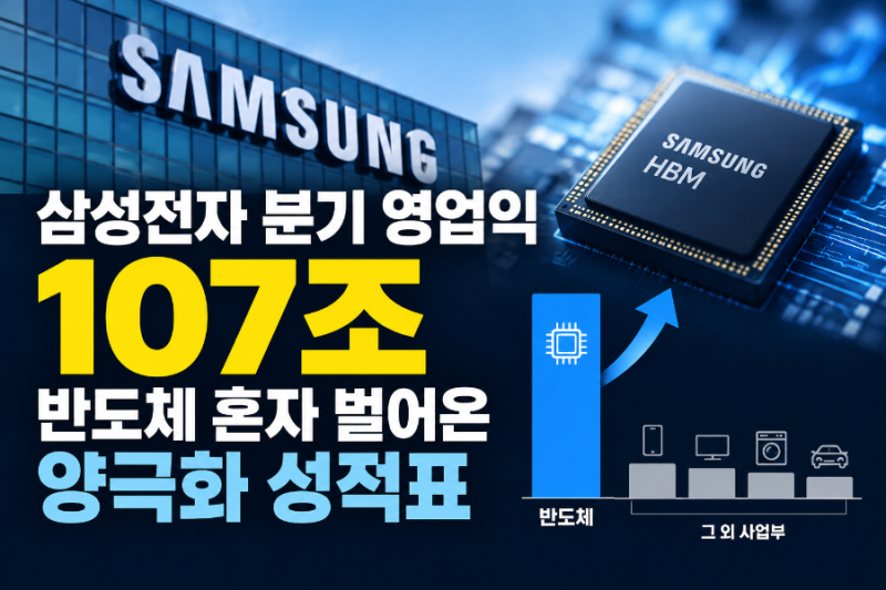 삼성전자 분기 영업익 107조, 반도체 혼자 벌어온 양극화 성적표