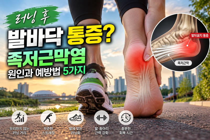 러닝 후 발바닥 통증, 족저근막염일까? 원인과 예방법 총정리