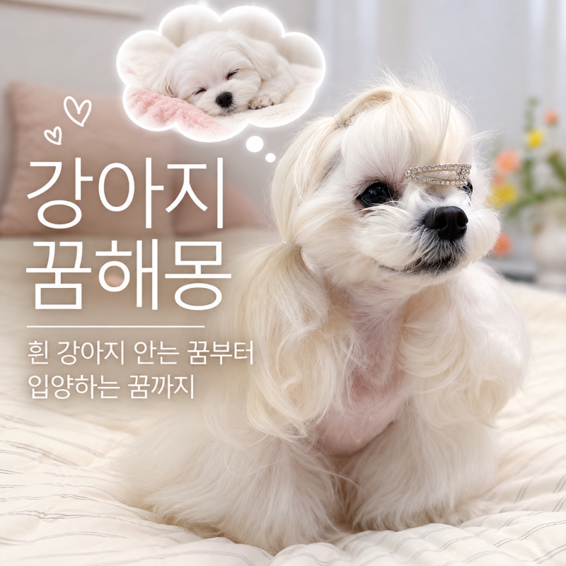강아지 꿈해몽, 흰 강아지 안는 개꿈 해몽