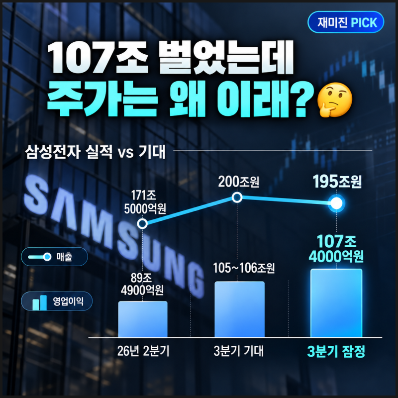 107조 벌었는데, 삼성전자 주가 뭐함?