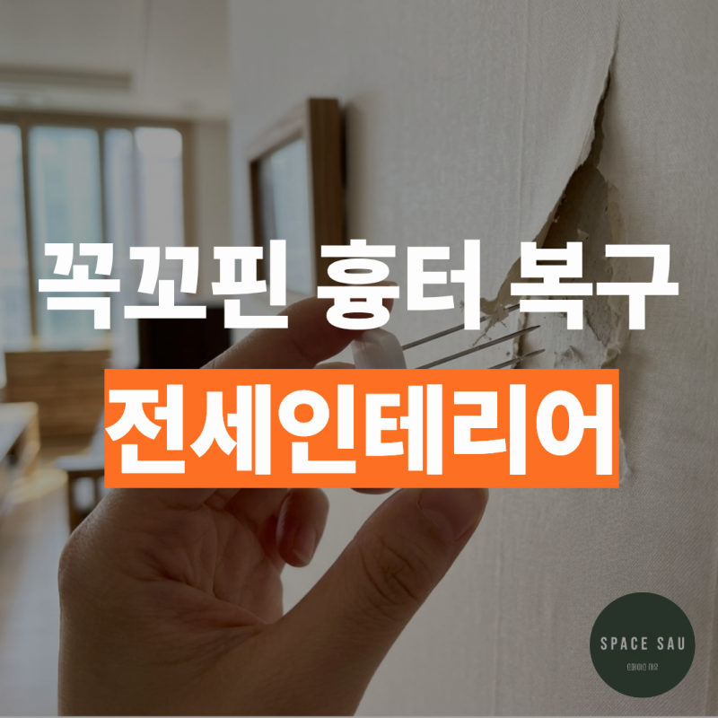 전세 인테리어 다이소 꼭꼬핀 벽지 흉터 복구 비용 얼마일까?
