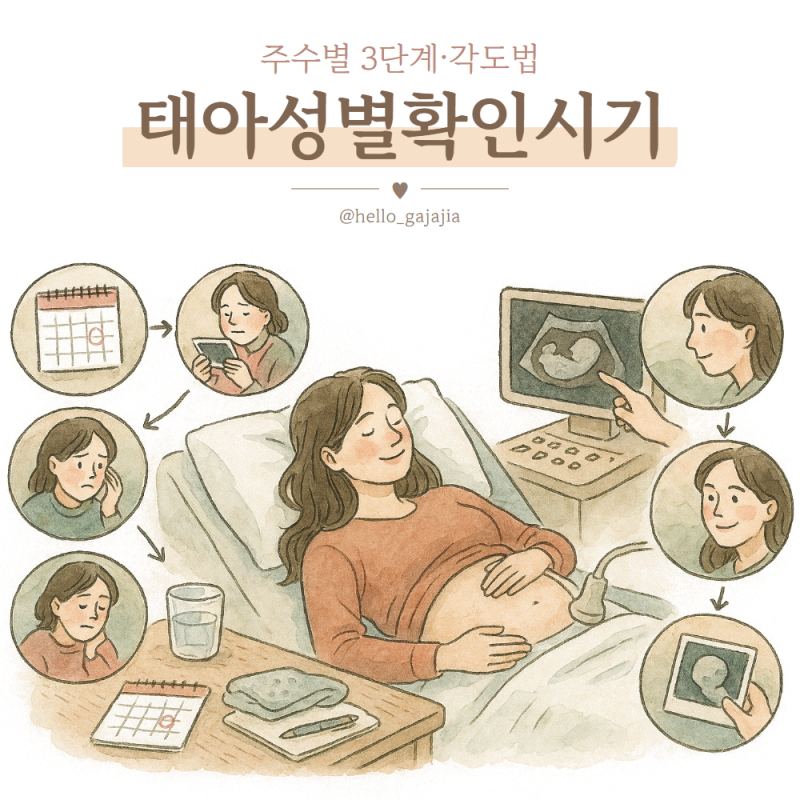 태아 성별 확인 시기 각도법 3단계, 주수보다 아기 자세가 변수