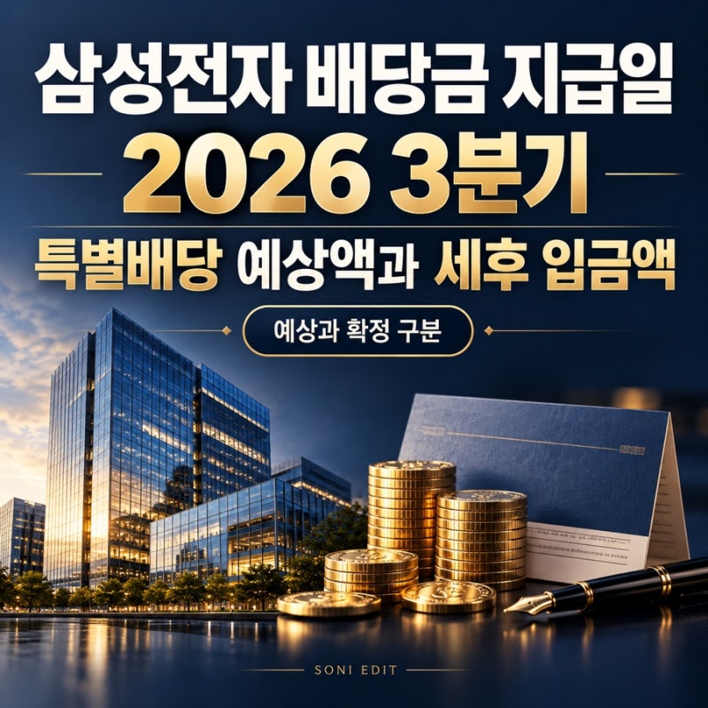삼성전자 배당금 지급일 2026 3분기, 특별배당 예상액과 세후 입금액은 다르다