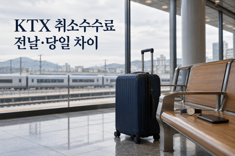 KTX 취소수수료, 전날과 당일 차이부터 출발 후 환불까지