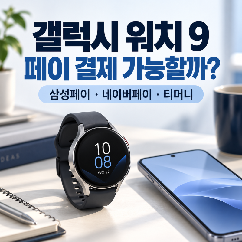 갤럭시 워치 9 페이 결제 가능한가요? 삼성페이·네이버페이·티머니 차이