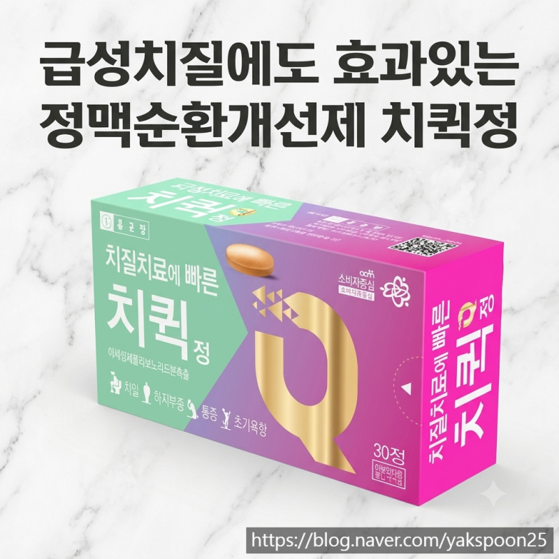치퀵정 : 급성 치질에 효과 있는 정맥순환개선제 (베니톨정과 동일성분)