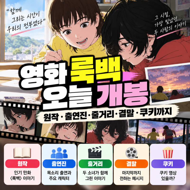 영화 룩백 오늘 개봉｜원작·출연진·줄거리·결말·쿠키까지