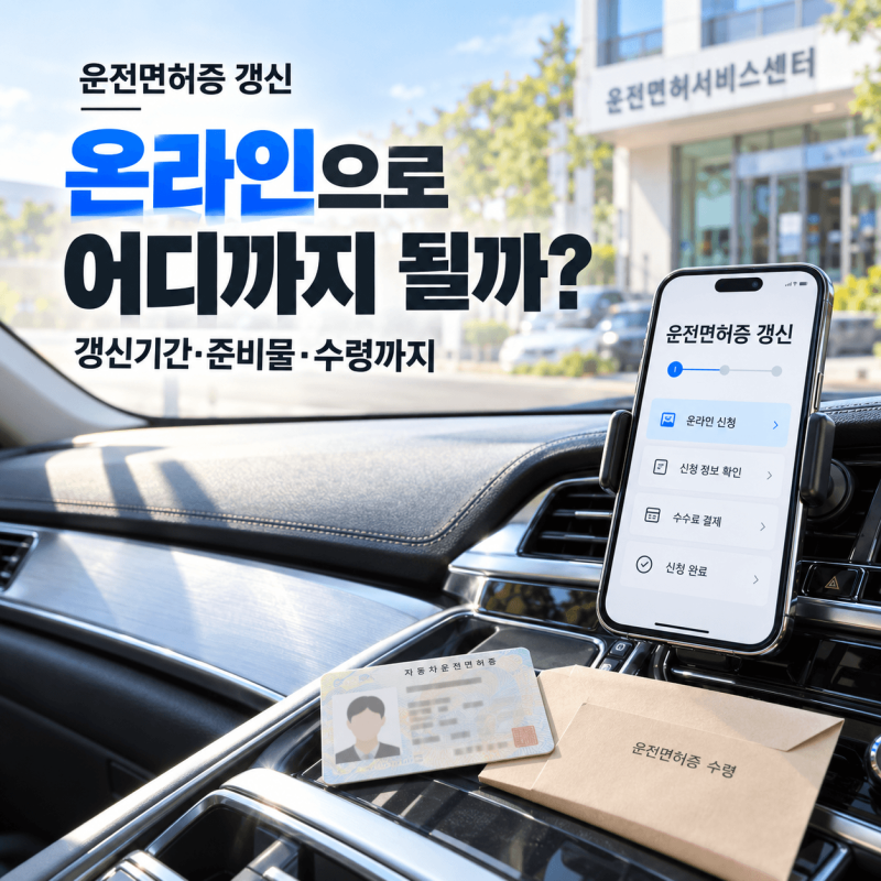 [운전면허증 갱신] 온라인 신청 방법, 갱신기간·준비물·수령까지