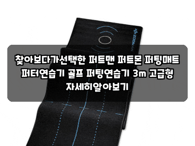 찾아보다가선택한 퍼트맨 퍼트몬 퍼팅매트 퍼터연습기 골프 퍼팅연습기 3m 고급형 자세히알....