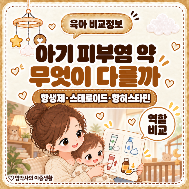 아기 피부염 처방약 차이｜에스로반 데스오웬 리도맥스 아스티펜 확인하기
