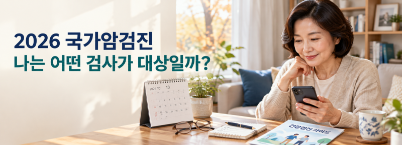 2026 국가암검진 대상자 조회, 아직 안 받았다면? 6대암 나이·주기·병원 찾기