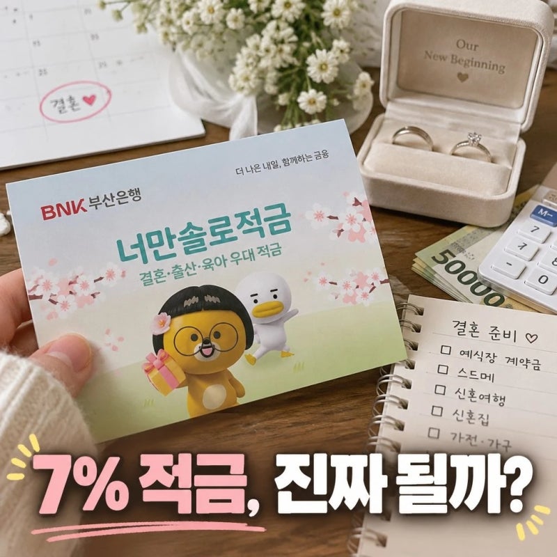 2026년 너만솔로적금 금리 7% 조건과 실제 이자 총정리