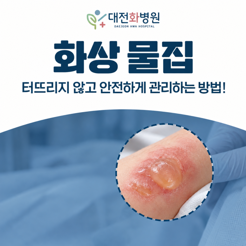 대전 화상 치료 수포 터뜨리지 않고 안전하게 관리하는 방법은?