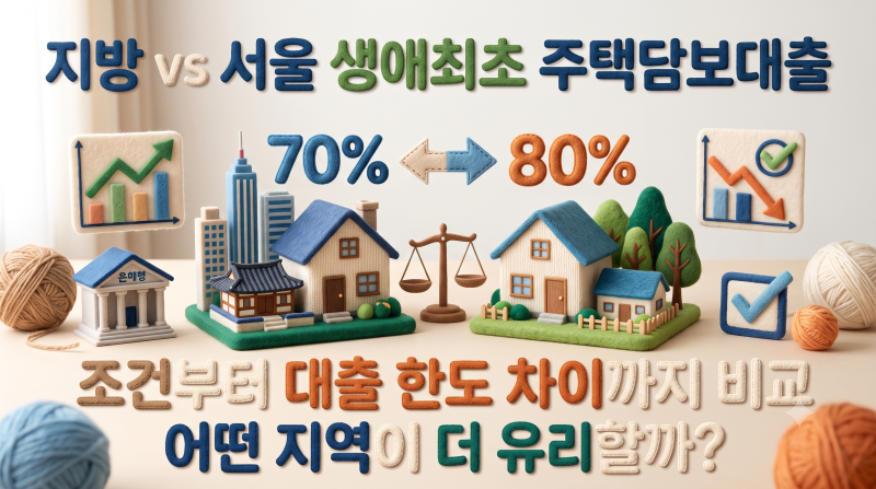 지방 vs 서울 생애최초 주택담보대출 조건, 한도 차이 완전 정복