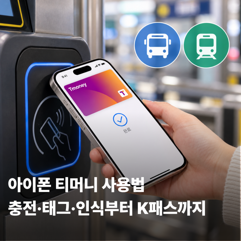아이폰 티머니 사용법｜충전·태그·인식부터 K패스까지